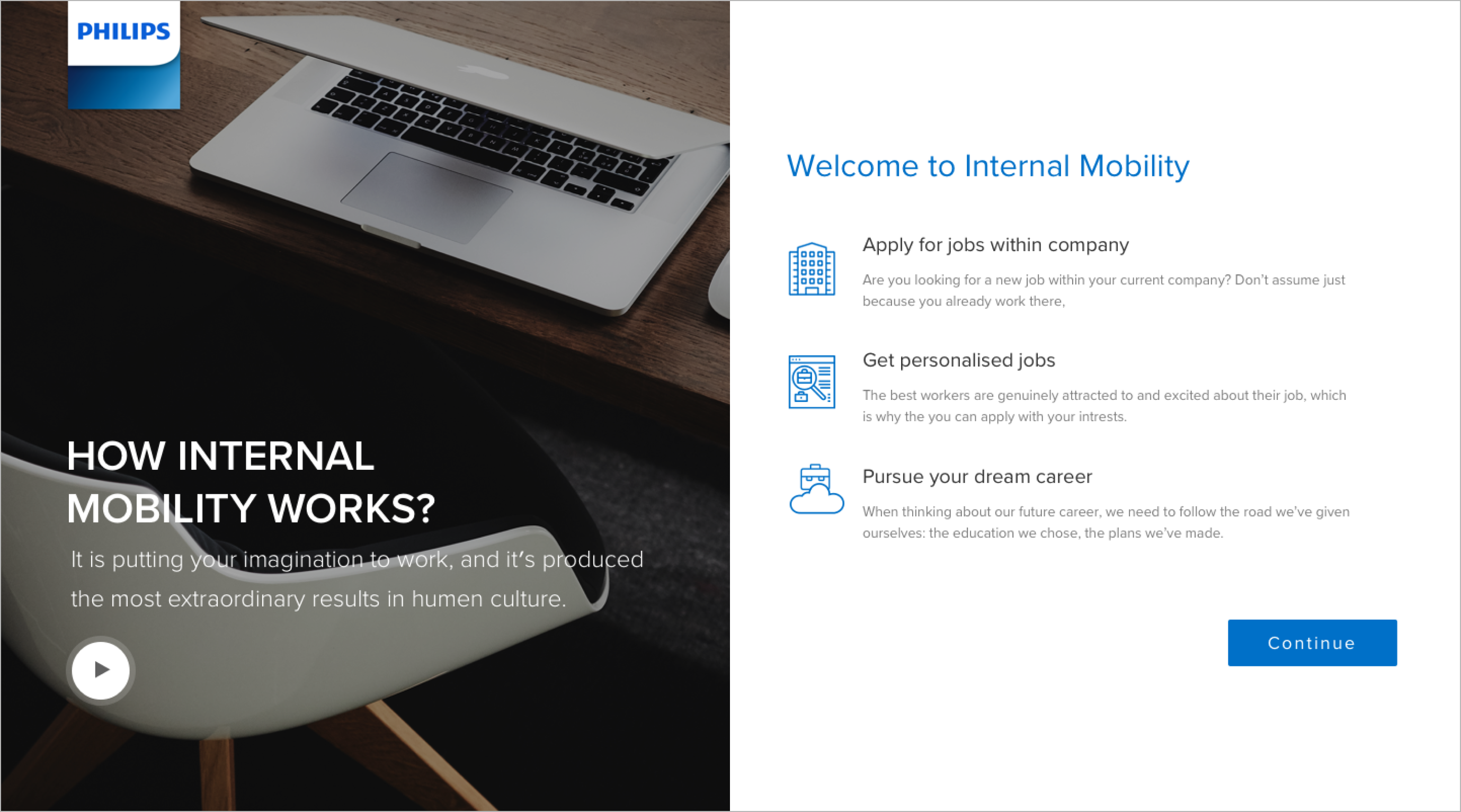 Internal Mobility onboarding screen 2